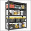 Étagère de rangement robuste à 5 niveaux avec panneau perforé 78 po H 78 po, étagère industrielle en métal pour garages, entrepôts, bureaux, cuisines, chambres à coucher - P 18 po x l 47,2 po x H 78 po-61086241