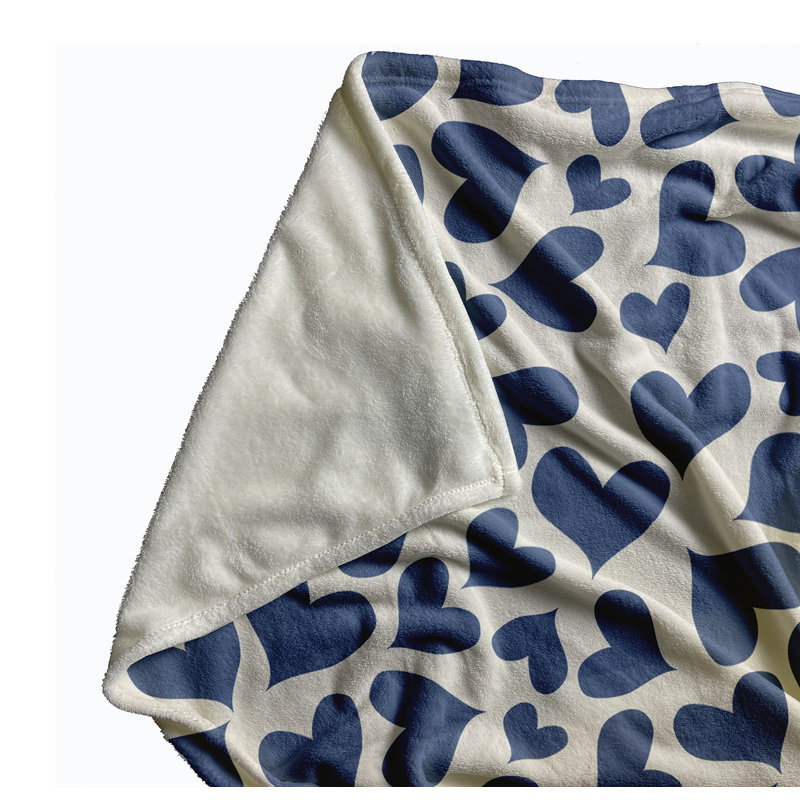 Jeté Saint-Valentin, L 30 po x L 39,75 po, Bleu cadet