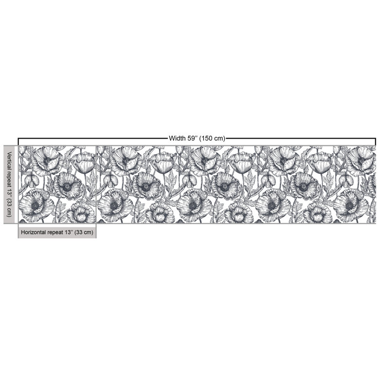 Palmquist Poppy Flowers Fabric