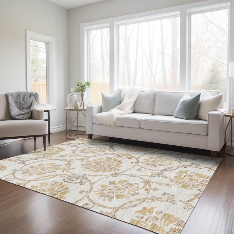 Tapis intérieur / extérieur Sokaina avec envers antidérapant, Rectangle 8 pi x 10 pi