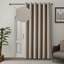 Linen Blend Blackout Curtain Panel Pair Single Panel-2045078102