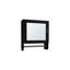 Armoire à pharmacie blanche à miroir avec porte-serviettes, H 19,7 po et l 17,7 po, deux tablettes pour la salle de bain, unité d'organisation simple et pratique-1016525187