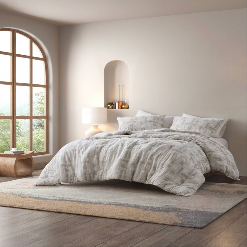3 Piece Cotton Jacquard Comforter Set