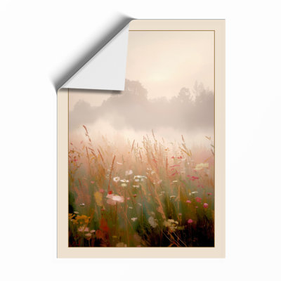 Misty Wetland Emergence Scandinavian - Framed Print