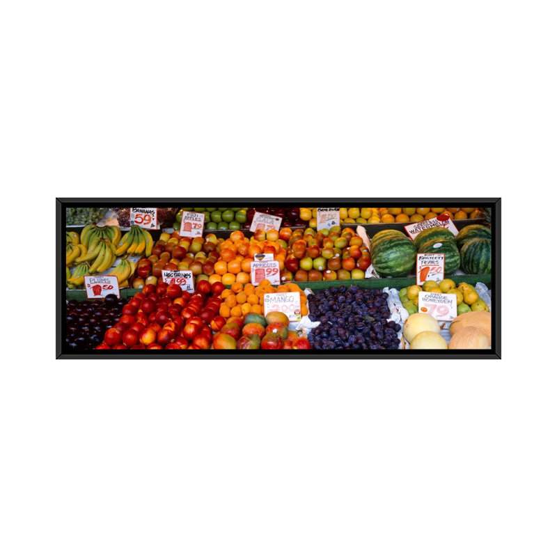 « pike place market seattle washington », reproduction de photo sur toile, H 12 po x l 36 po x P 1,5 po, Toile tendue