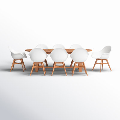 Anautica 93" Eucalyptus Patio Dining Set