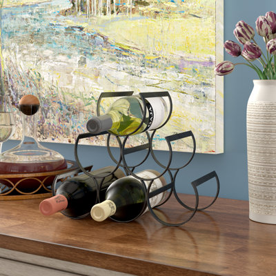 Cendejas 6 Bottle Tabletop Wine Bottle Rack