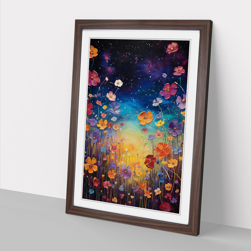Cosmos Colour Field - Framed Print, Walnut Framed, 46cm H x 34cm W