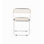 Chaises pliantes transparentes-Chaise fantôme empilable en cristal empilable-Siège de salon en plastique PC-Structure chromée et chaise pliante en acrylique Fo-O-Transparent