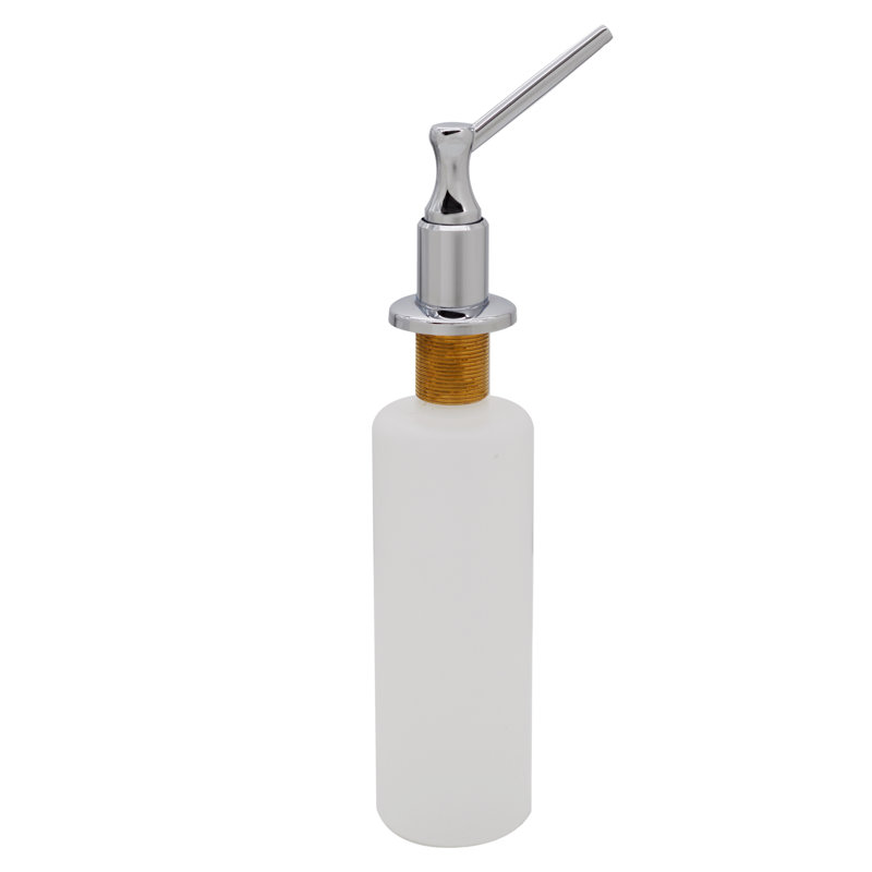 Distributeur de savon liquide / désinfectant pour les mains avec bouteille rechargeable de 12 oz, Chrome poli