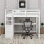Lit mezzanine simple avec bureau et tablettes-290900518