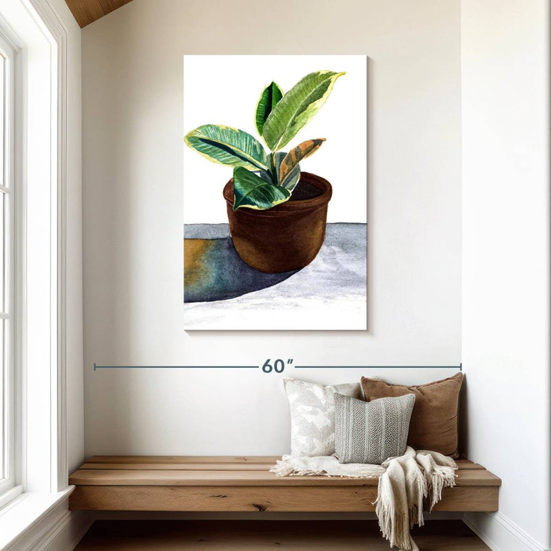 Plante dans un pot en céramique, H 45 po x l 30 po