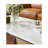 Minimalist Saddle Leather Slate Coffee Table