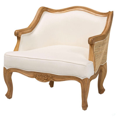 Fauteuil d'appoint à assise basse Traditional French Beige