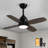36.6'' Black Ceiling Fan With Remote Control And Light Kit