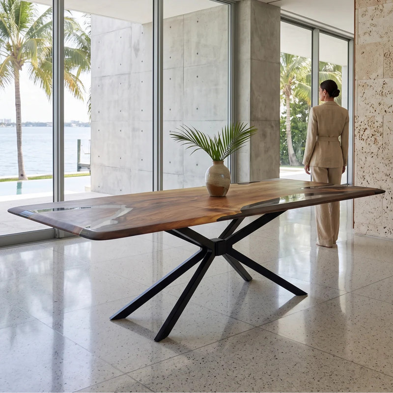 Table de salle à manger Alcantara, L 48 po x L 120 po