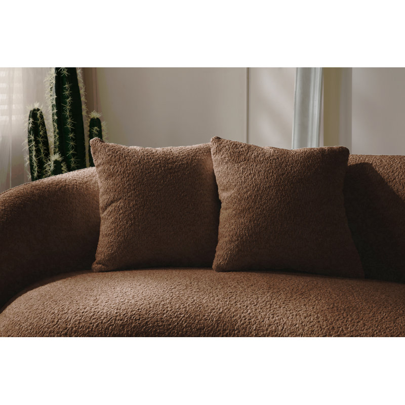 Canapé modulaire 102 pouces 5 places Boucle, Bouclette brune