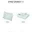 Courtepointe très grand / très grand lit. 4 pièces en coton réversible avec broderie. Remplir. Prélavé. Lavable à la machine. Détente en bord de mer. Étoile de mer et motifs brodés. Rembourrage. Style de plage relaxant.