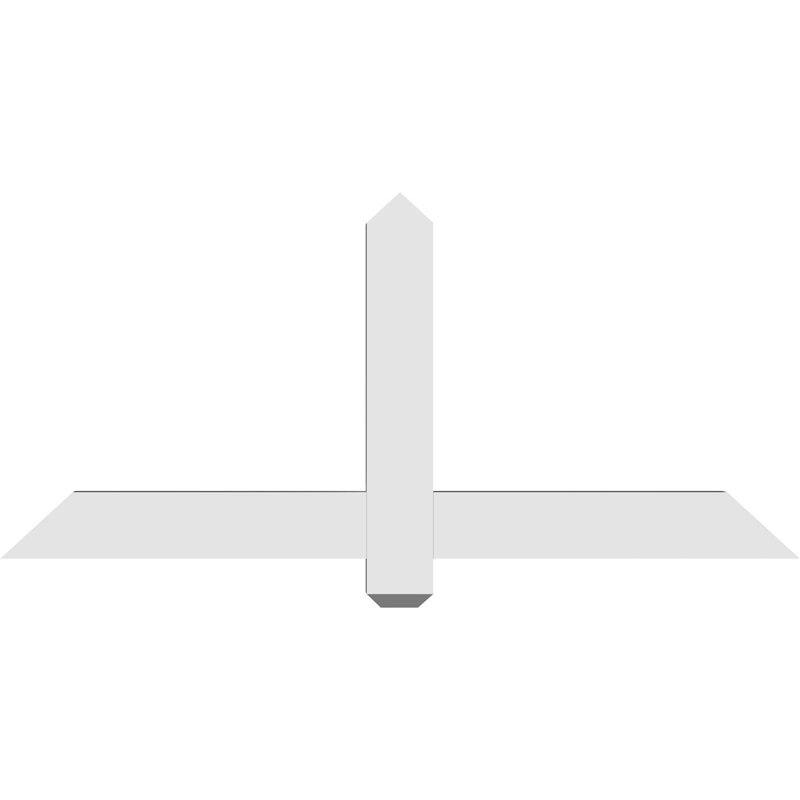 Support à pignon en uréthane Eugene, L 48 po x H 22 po, P 2 po x F 4 po