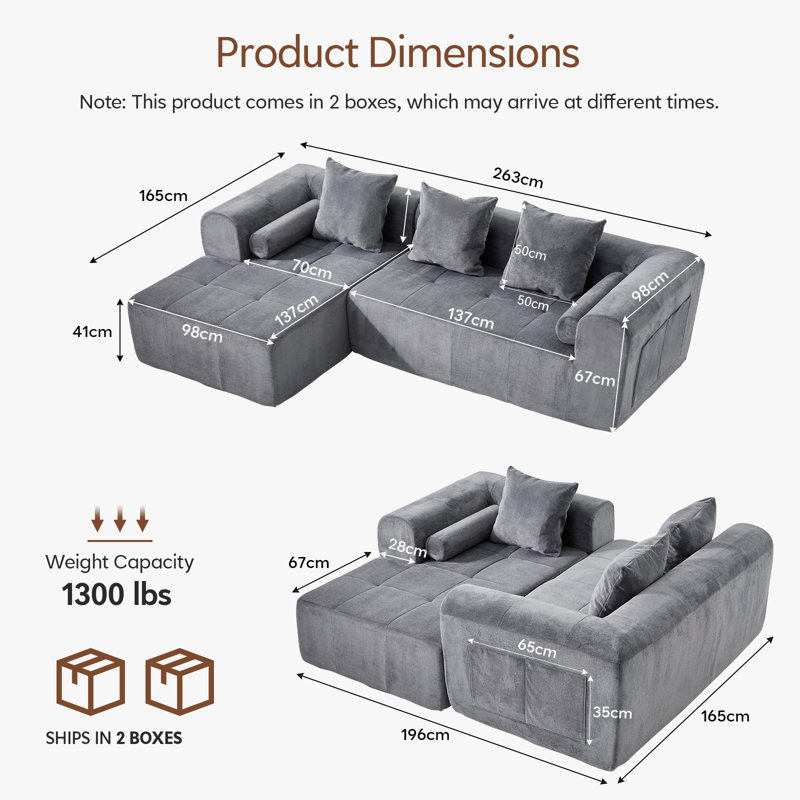 3 Seater Sofa, Grey