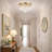 15" 5-light Glam Crystal Flush Mount Chandelier-2075774387