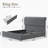 Upholstered King Bed Frame with 4 Storage Drawers and 51" Tall Velvet Headboard,No Box Spring Needed,Easy Assembly-1403595646-1403595644