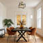 4 - Light 14.57" Modern Black/Gold Industrial Geometric Semi Flush Mount Ceiling Light