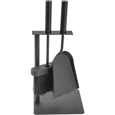 13.4 Inch All Black Fireplace Tools Set