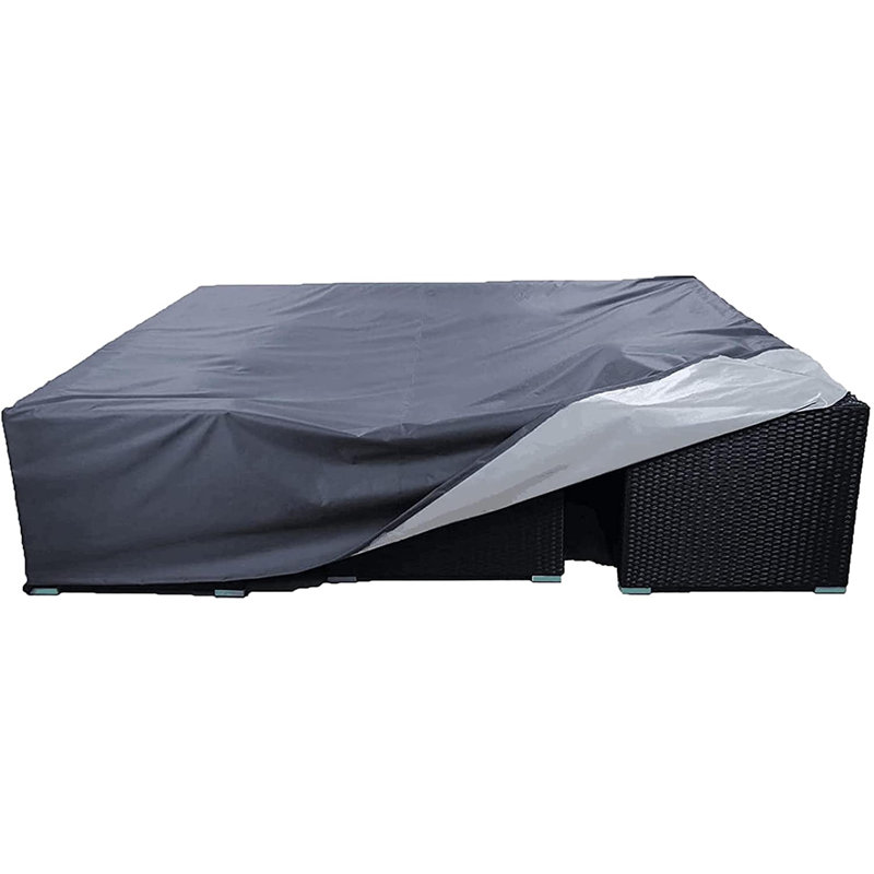 Housses de meubles de patio, housse de mobilier d'extérieur imperméable avec boucles et poignées, housse de table de patio résistante aux déchirures