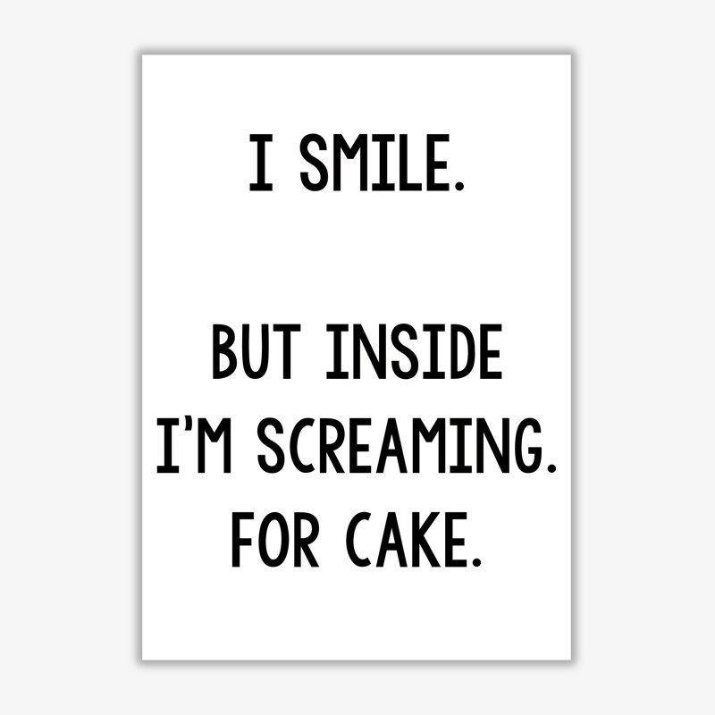 Screaming For Cake - Print, 42 cm H x 30 cm W x 1 cm D, No Frame
