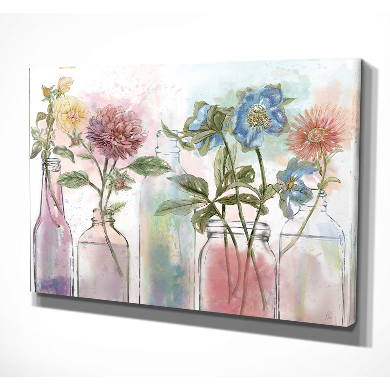 « Vintage Bottle Collection » - impression sur toile, 24 po x 36 po, Toile tendue, Sans cadre