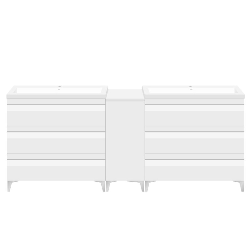 Meuble-lavabo double l 84 po x P 18 po x H 36 po