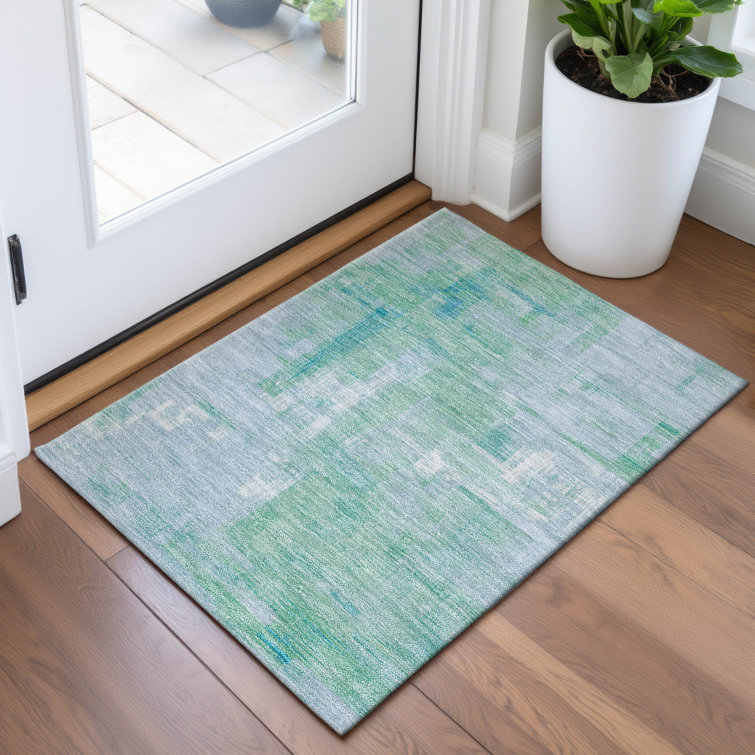 Premium Machine Washable Kumbhar AMF1338 Blocks Rug