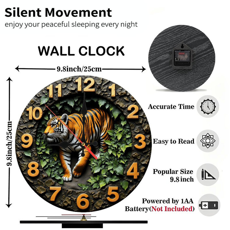 Tiger Decorative Clock