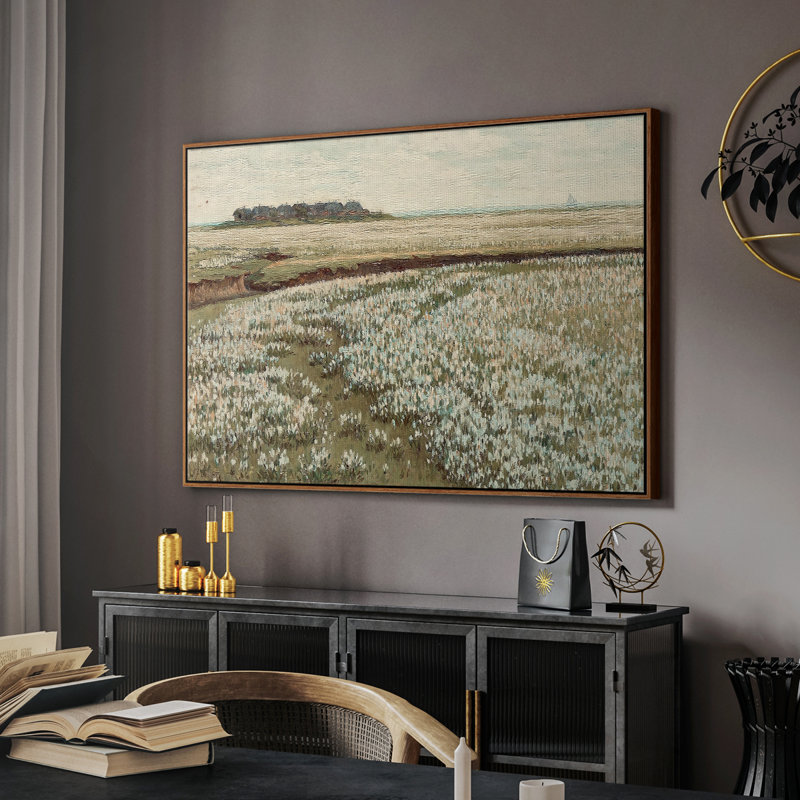 «Vintage Landscape XLIX», reproduction sur toile à cadre flottant, Noyer, H 25 po x l 37 po