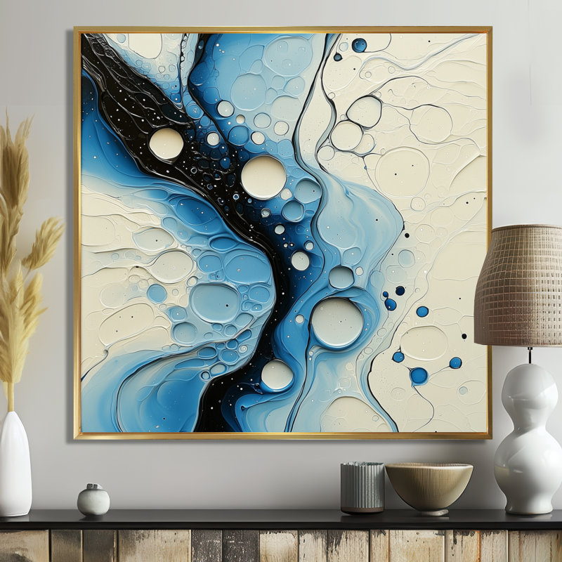 «Ontario», art décoratif mural, Impression encadrée flottante, H 16 po x l 16 po, Doré