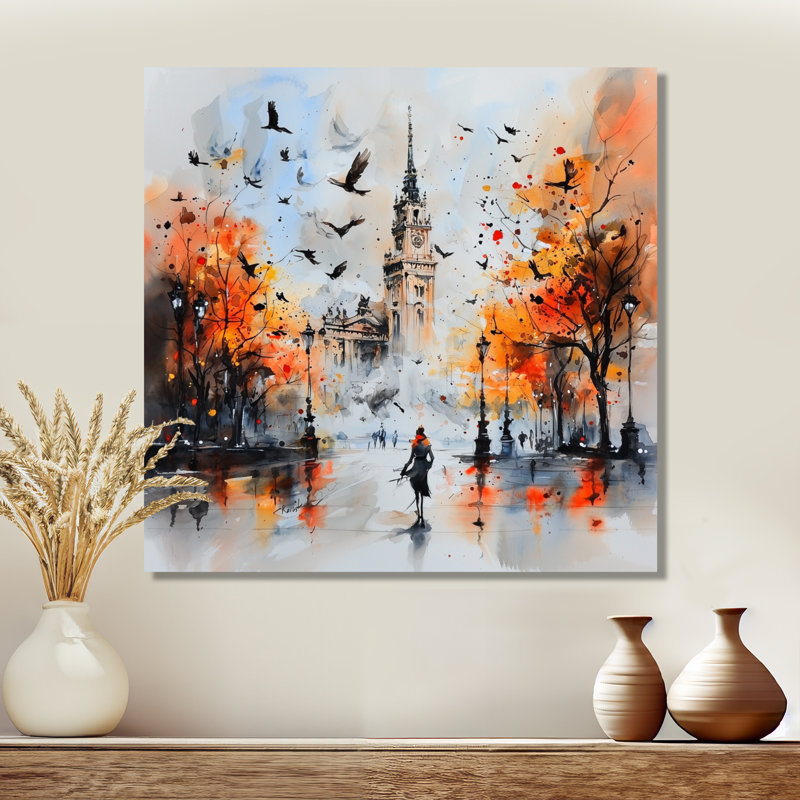 «Vienna Wisdom Landscape II - Cityscapes», impression murale en métal, H 16 po x l 16 po