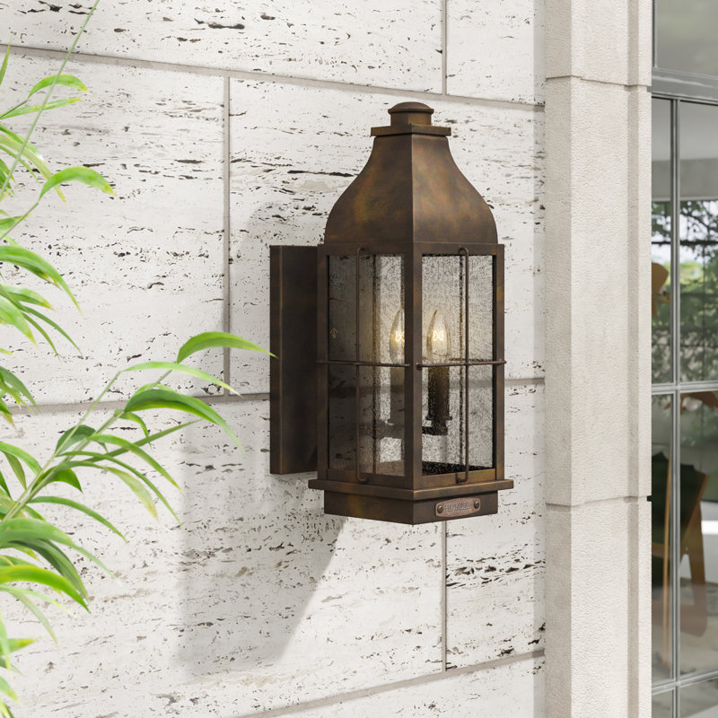 Bingham 2-Light Outdoor Wall Lantern, Sienna, No Bulb