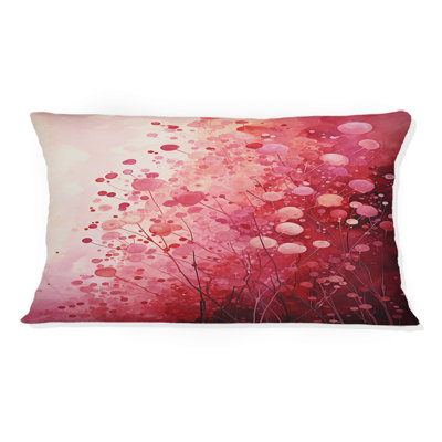 Coussin Crimson Reverie - Abstract Landscape