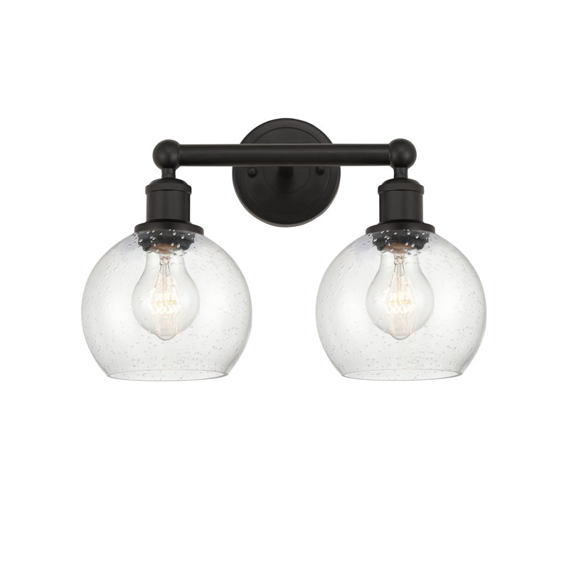 Éclairage pour meuble-lavabo à 2 lumières 15 pouces Cambria, Granuleux, Bronze huilé