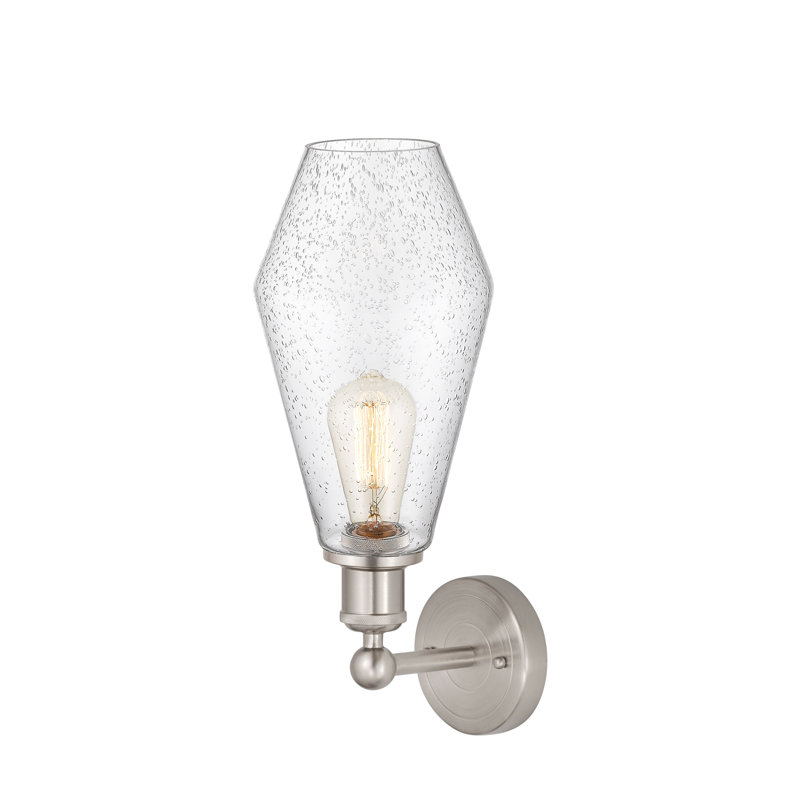 Amylea Armed Sconce, Seedy, Brushed Satin Nickel