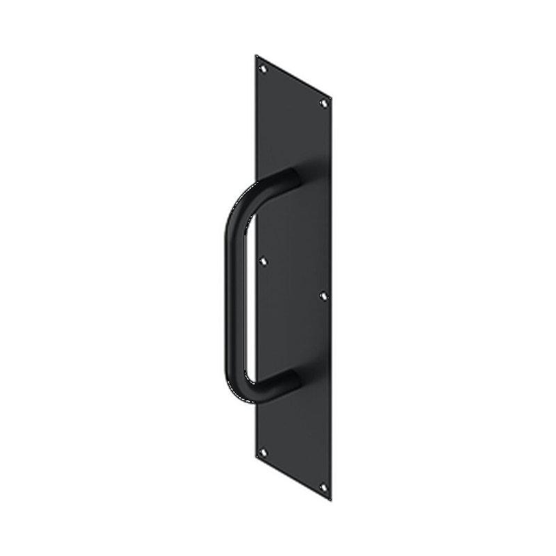 Deltana PPH4016U19 Pull Plate with Handle 4" x 16" S/S in Paint Black