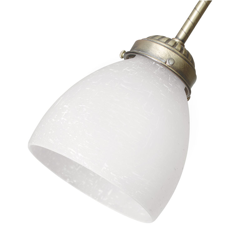 4" H x 20.25" W Glass Bowl Ceiling Fan Fitter Shade ( Screw On ), White Linen