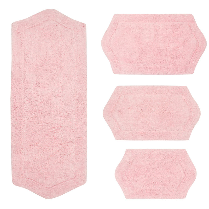 Tapis pour salle de bain Morissette, Rose