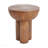 Outdoor Patio Three-Legged Wood-Grain Round MGO Side Table, Brown