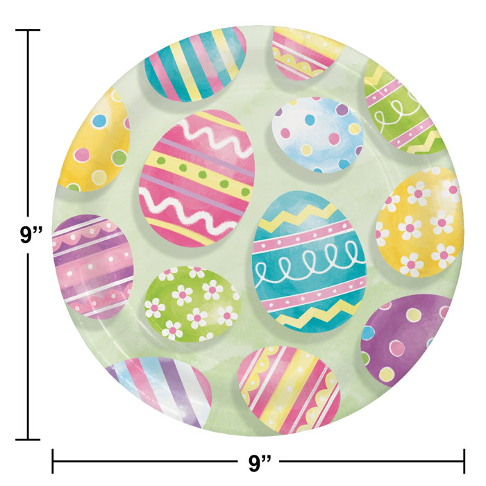Creative Converting Eggsciting Easter Egg Paper Plates, 24 ct | Wayfair