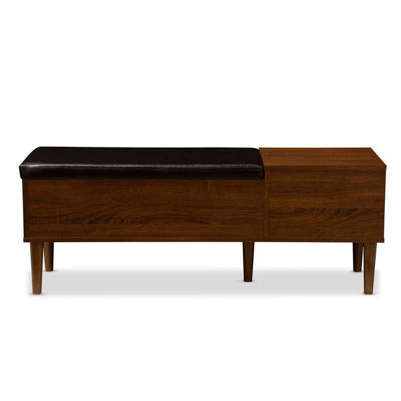 Gaige Faux Leather Upholstered Storage Bench