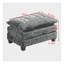 Repose-pieds modulaire Cloud avec accoudoirs en chenille Cloud - gris