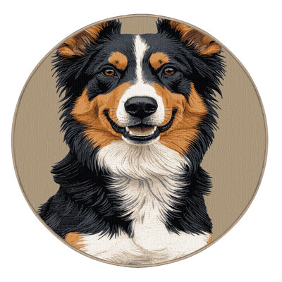  Washable Australian Kelpie Dogs Area Rug