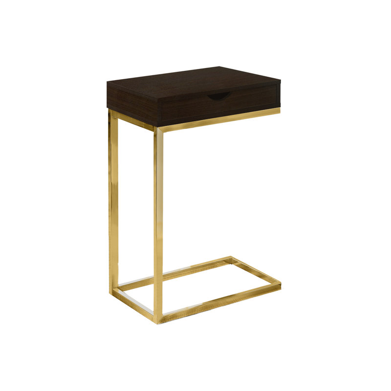 Table d'appoint avec capacité de rangement - salon moderne avec tiroir en métal - couleur, pratique